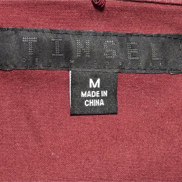 Tinsel Stylish Burgundy Utility Vest Women's Size Medium - Picture 5 of 5